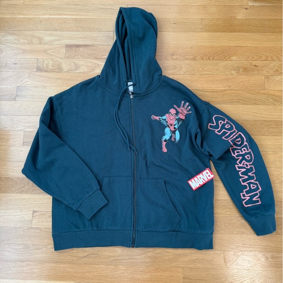 Marvel Spider-Man Kids boys zip up hoodie sweatshirt size medium - Picture 5 of 12